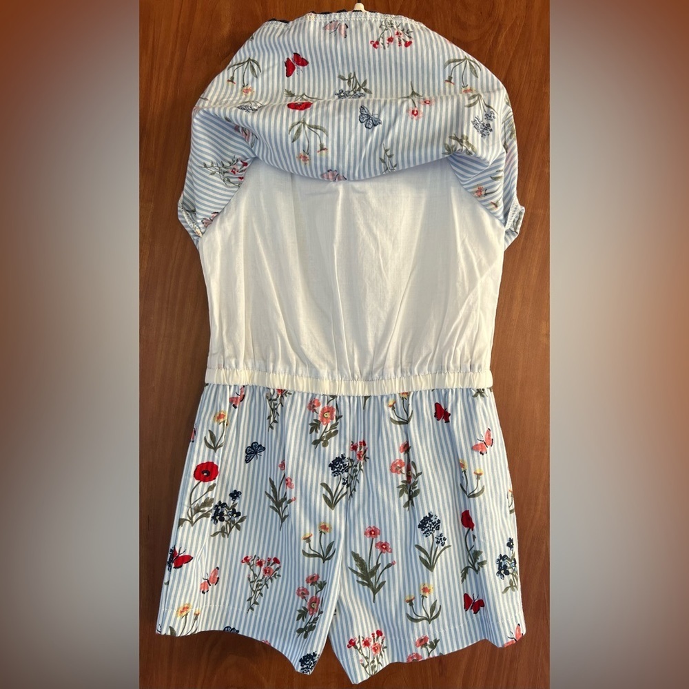 Little Me - One piece stripe flower girl romper (Size 24m) NWT - Picture 3 of 6